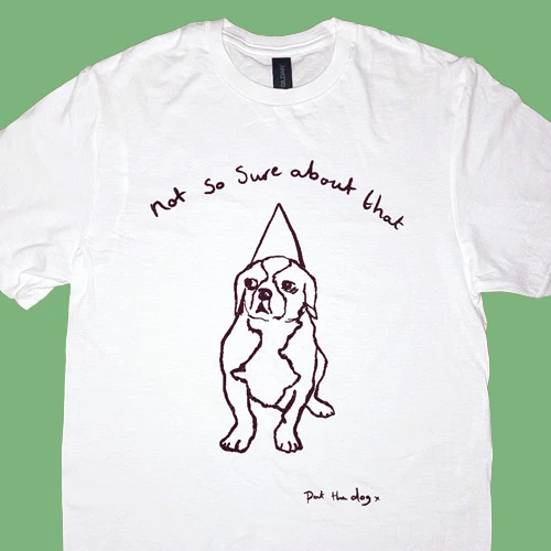 White t-shirt with 1-colour Screen Print