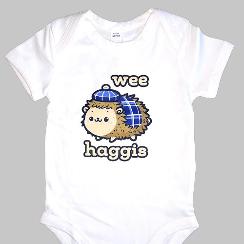 Direct Film Print onto white babygrow example