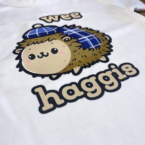 Direct Film Print onto white babygrow example 2